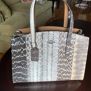 Coach Charlie bag - Snake print.  Used only once! Pristine condition